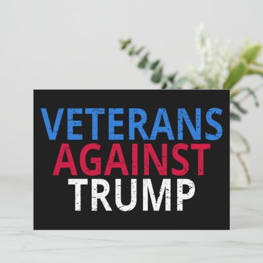 Anti-Trump - Veteranen tegen Trump Kaart (Staand voorkant)