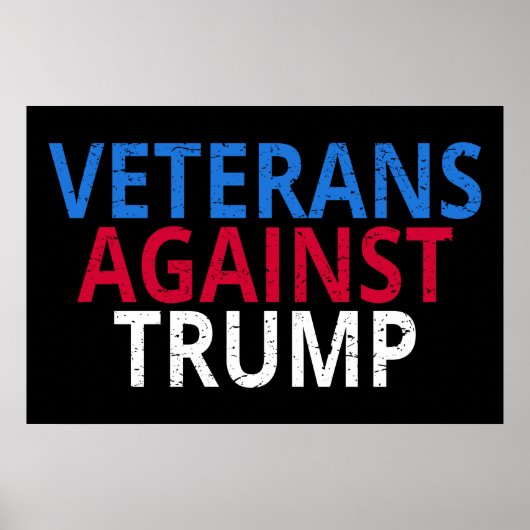 Anti-Trump - Veteranen tegen Trump Poster (Voorkant)