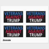 Anti-Trump - Veteranen tegen Trump Rechthoekige Sticker (Vel)