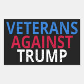 Anti-Trump - Veteranen tegen Trump Rechthoekige Sticker (Voorkant)