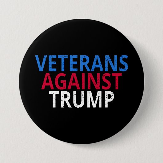 Anti-Trump - Veteranen tegen Trump Ronde Button 7,6 Cm (Voorkant)