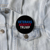 Anti-Trump - Veteranen tegen Trump Ronde Button 7,6 Cm (In situ)