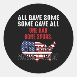 Anti-Trump veteranen tegen Trump Ronde Sticker