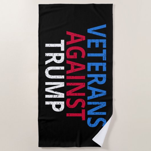 Anti-Trump - Veteranen tegen Trump Strandlaken (Voorkant)