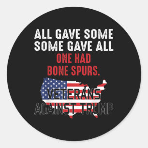 Anti-Trump veteranen tegen Trump, Trump zuigt Ronde Sticker