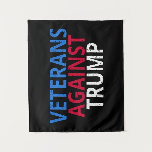 Anti-Trump - Veteranen tegen Trump Wandkleed (Voorkant)
