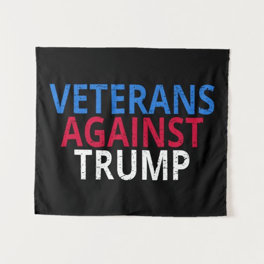 Anti-Trump - Veteranen tegen Trump Wandkleed (Voorkant (horizontaal))