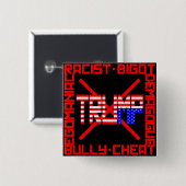 Anti Trump Vierkante Button 5,1 Cm (Voorkant /achterkant)