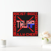 Anti Trump Vierkante Klok (Huis)