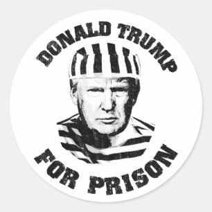 Anti-Trump voor de gevangenis Ronde Sticker
