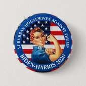 Anti-Trump-voorstadsvrouwen tegen Trump Ronde Button 5,7 Cm (Voorkant)