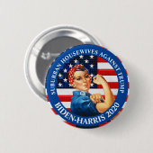 Anti-Trump-voorstadsvrouwen tegen Trump Ronde Button 5,7 Cm (Voorkant /achterkant)