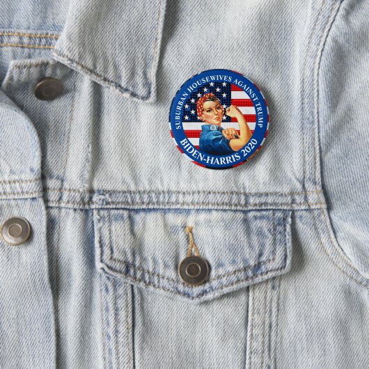 Anti-Trump-voorstadsvrouwen tegen Trump Ronde Button 5,7 Cm (In situ)