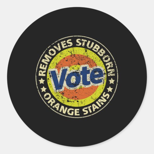 Anti-trump Vote Detergent Funny Gifts  Ronde Sticker (Voorkant)