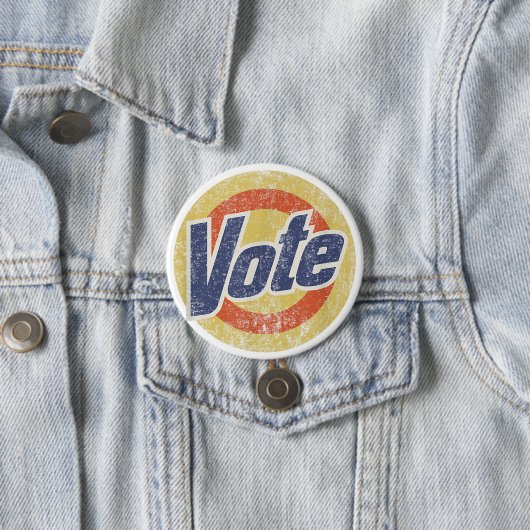 Anti-Trump Vote Detergent Funny Ronde Button 7,6 Cm (In situ)