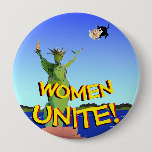 Anti-Trump-vrouwen verenigen stemmen Democraat 202 Ronde Button 4,0 Cm