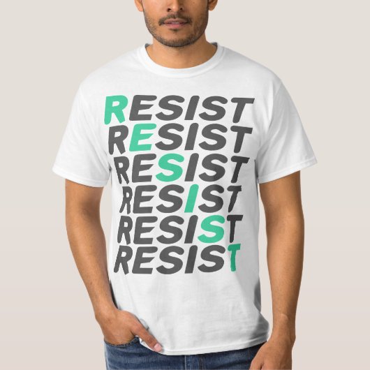 Anti-Trump weerstaan T-shirt (Voorkant)