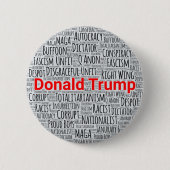 Anti-Trump Word Cloud Ronde Button 5,7 Cm (Voorkant)