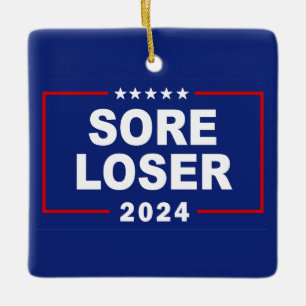 Anti-Trump zere verliezer 2024 Keramisch Ornament