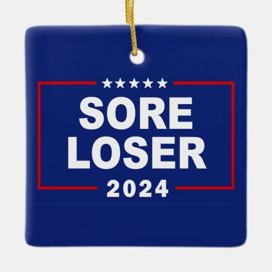 Anti-Trump zere verliezer 2024 Keramisch Ornament (Voorkant)