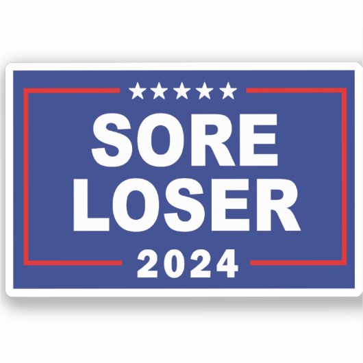 Anti-Trump zere verliezer 2024 Sticker (Voorkant)