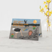 Anti Trump / zijn hoofd in het zand graven Kaart (Gele Bloem)