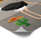 Anti-Trump / zijn hoofd in het zand graven, Poster (Hoek)