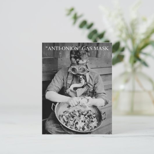 Anti-ui-gasmasker Briefkaart (Staand voorkant)