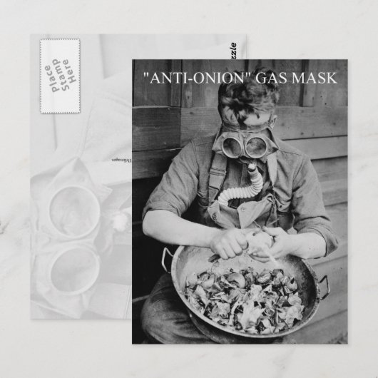 Anti-ui-gasmasker Briefkaart (Voorkant / Achterkant)