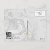 Anti-ui-gasmasker Briefkaart (Achterkant)