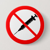 "ANTI-VACCIN" RONDE BUTTON 7,6 CM (Voorkant)