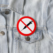 "ANTI-VACCIN" RONDE BUTTON 7,6 CM (In situ)
