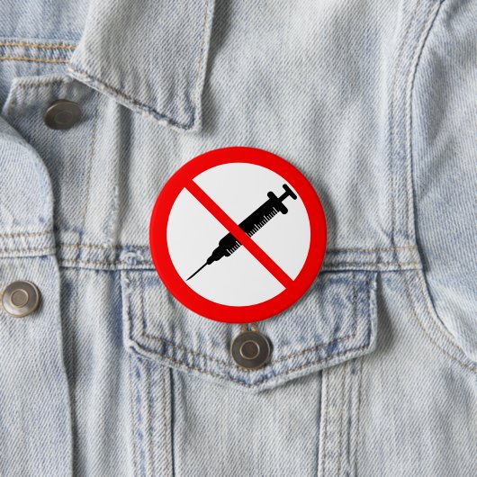 "ANTI-VACCIN" RONDE BUTTON 7,6 CM (In situ)