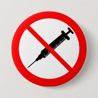 "ANTI-VACCIN" RONDE BUTTON 7,6 CM