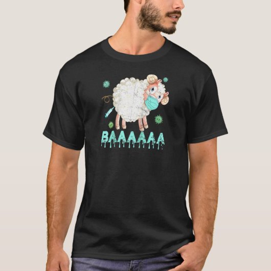Anti-vaccin tegen schapen en maskerende schapen bi t-shirt (Voorkant)
