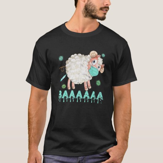 Anti-vaccin tegen schapen t-shirt (Voorkant)