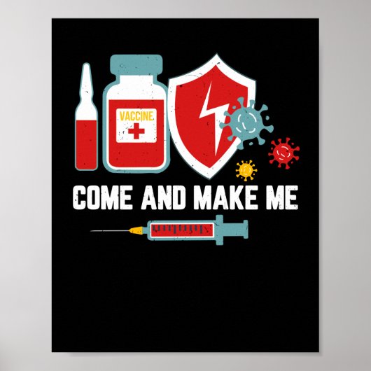 Anti-vaccinatie Mandaat komt me dwingen tot vax Poster (Voorkant)