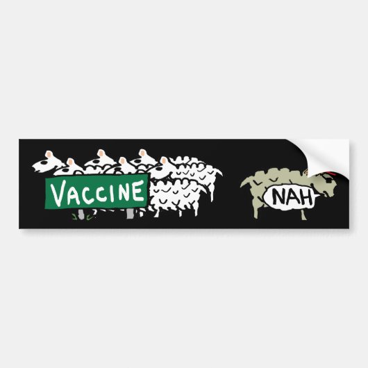 Anti-Vaccinatie tegen vapier Bumpersticker (Voorkant)