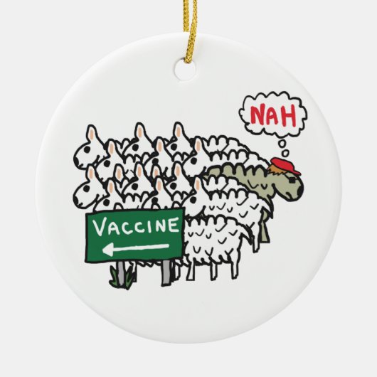 Anti-Vaccinatie tegen vapier Keramisch Ornament (Voorkant)