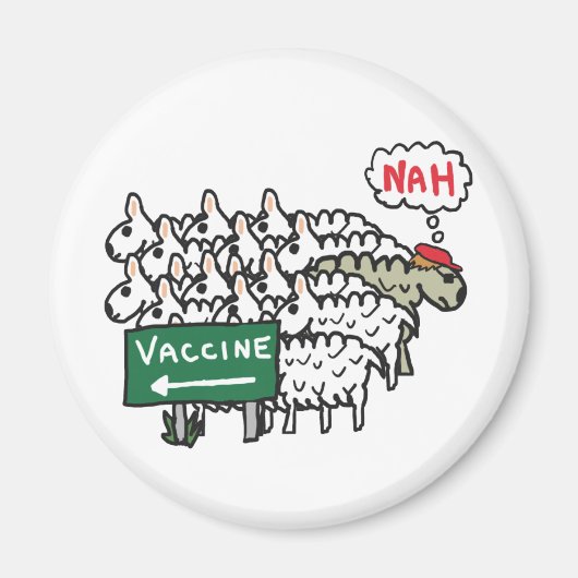Anti-Vaccinatie tegen vapier Magneet (Voorkant)