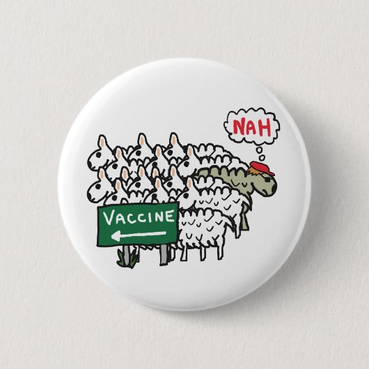 Anti-Vaccinatie tegen vapier Ronde Button 5,7 Cm (Voorkant)