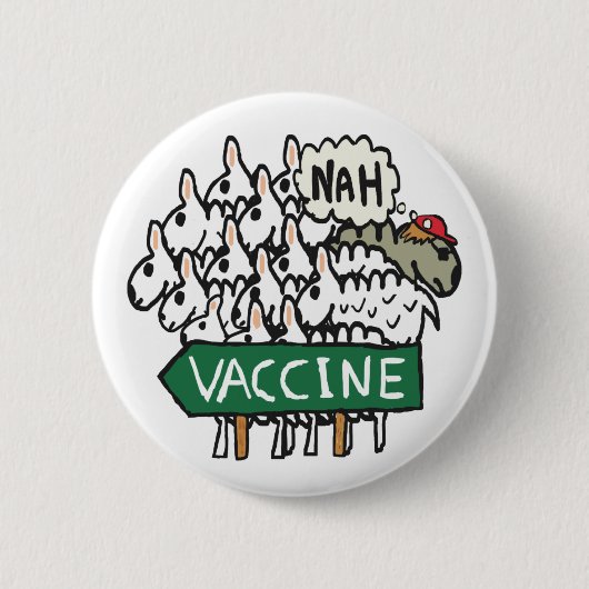 Anti-Vaccinatie tegen vapier Ronde Button 5,7 Cm (Voorkant)