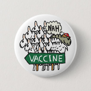 Anti-Vaccinatie tegen vapier Ronde Button 5,7 Cm