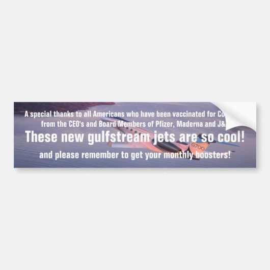 Anti-vaccinatiemandaten Bumpersticker (Voorkant)