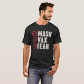 Anti Vaccine Freedom No Mask Vax Fear No Compulsor T-shirt (Voorkant volledig)