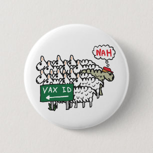Anti-Vaccine ID-paspoort Ronde Button 5,7 Cm