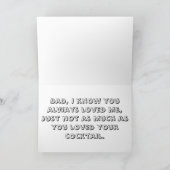 Anti-Vaderdag-kaart, slechte vaders familiedisfunc Kaart (Binnen)