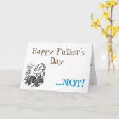 Anti-Vaderdag-kaart, slechte vaders familiedisfunc Kaart (Gele Bloem)