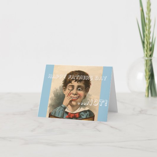 Anti-Vaderdag-kaart, slechte vaders familiedisfunc Kaart (Voorkant)