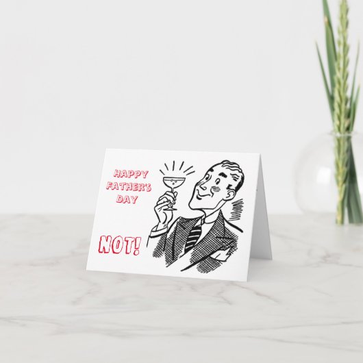 Anti-Vaderdag-kaart, slechte vaders familiedisfunc Kaart (Voorkant)